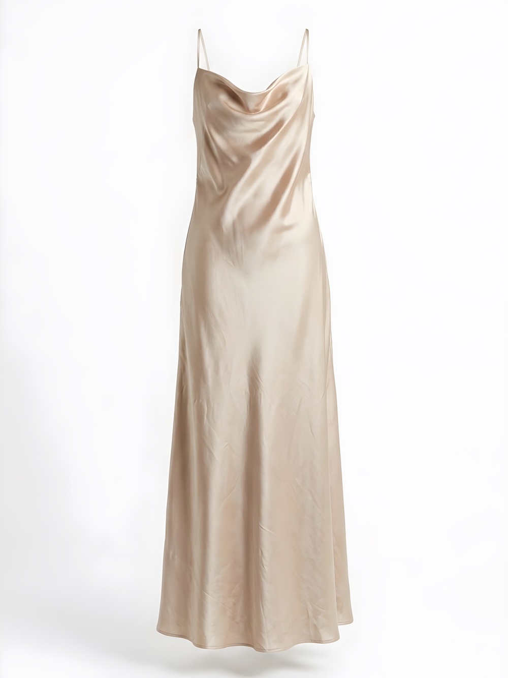 Watters Strapless Satin Slip Dress in Cream
